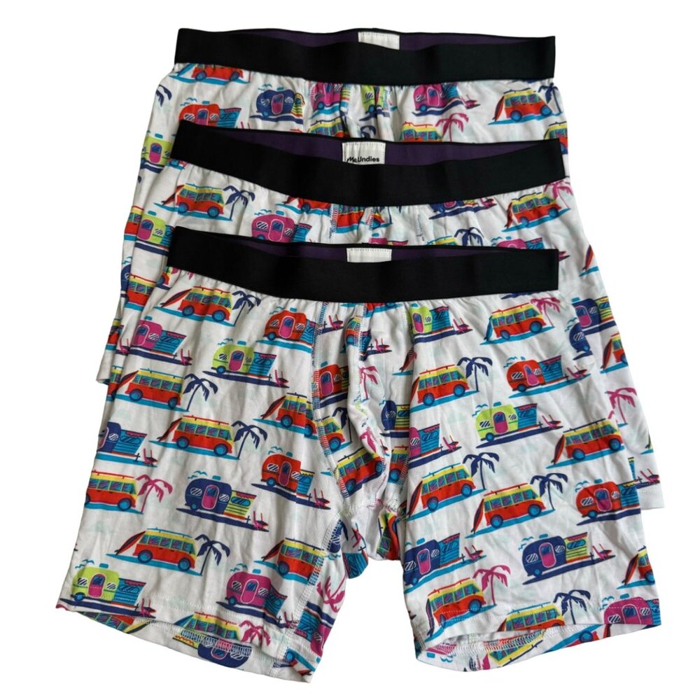 MeUndies mens boxer brief size medium multicolor campers beach‎ summer for three